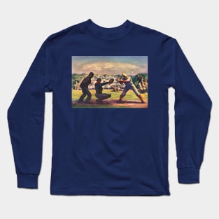 Vintage Sports Baseball Players in a Game Long Sleeve T-Shirt